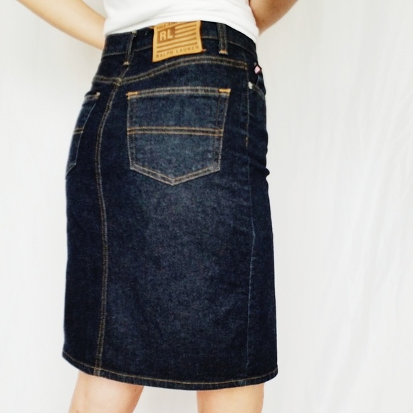 Ralph Lauren Dresses & Skirts - SALE!Ralph Lauren denim slit front size 4 skirt-C7